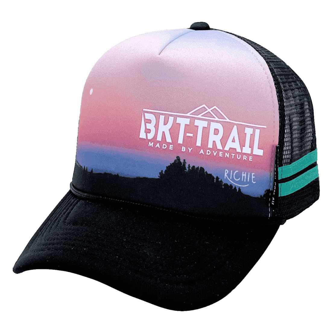 BKT Trail Hazelwood Park SA LP Foamie Aussie Trucker Hat with Double Side Bands and Australian Head Fit Crown