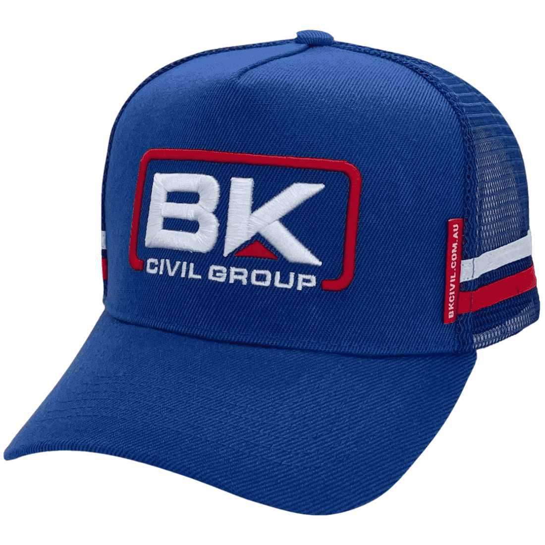 BK Civil Group Cambooya QLD Basic Aussie Trucker Hat with Double Sidebands