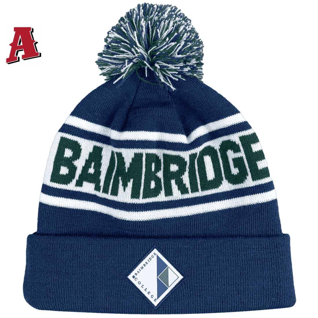 Baimbridge College Hamilton VIC Aussie Beanie Long Line or Roll up Cuff with Pom Pom available in any Colourway