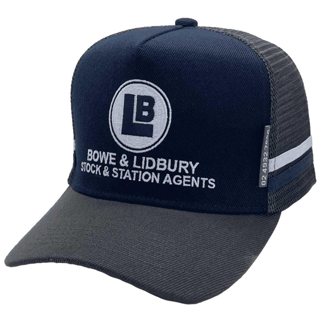 Bowe & Lidbury Stock & Station Agents Gloucester NSW - Original Midrange Aussie Trucker Hat with Double Side Bands