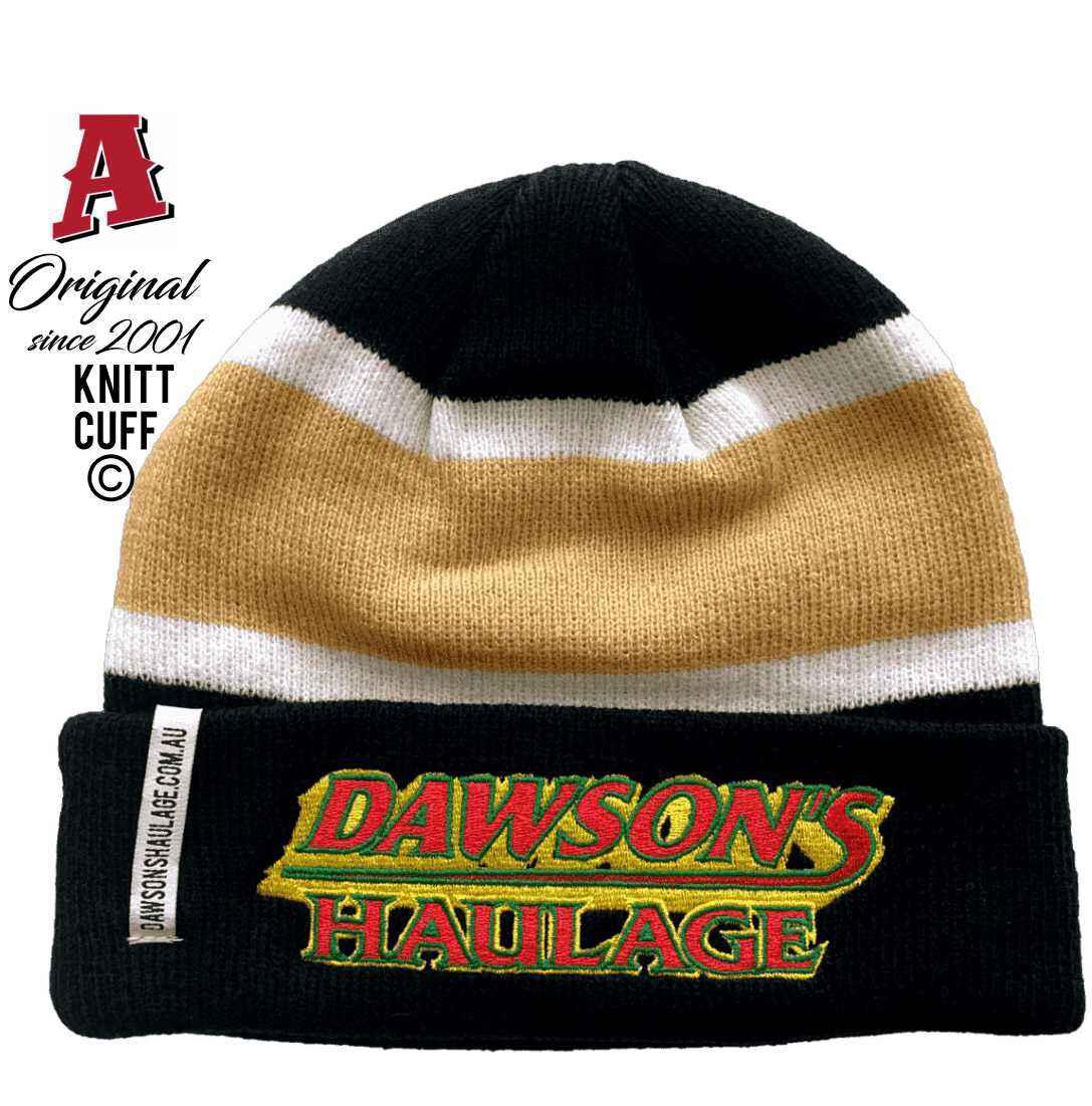 Dawsons Haulage Baranduda VIC Aussie Beanies Trucker Hats Custom Knit Dyed Beanies 25000 Colourways decorated