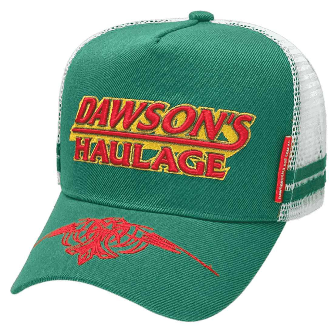 Dawsons Haulage Baranduda Vic HP Power Aussie Trucker Hat with Australian Head Fit Crown and Double Side Bands