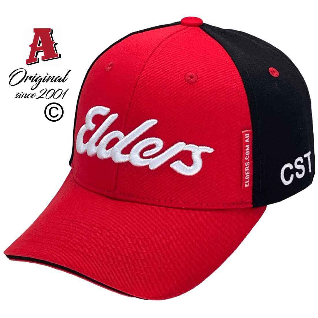 Elders Toowoomba Qld Aussie Custom Baseball Hat with Australian HeadFit Crown and Sandwich Brim