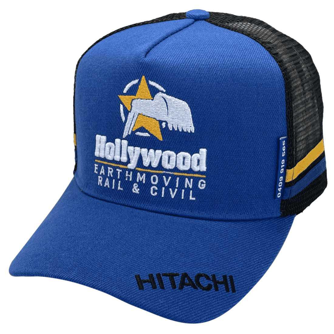 Hollywood Earthmoving Rail Civil HP Midrange Aussie Trucker Hats