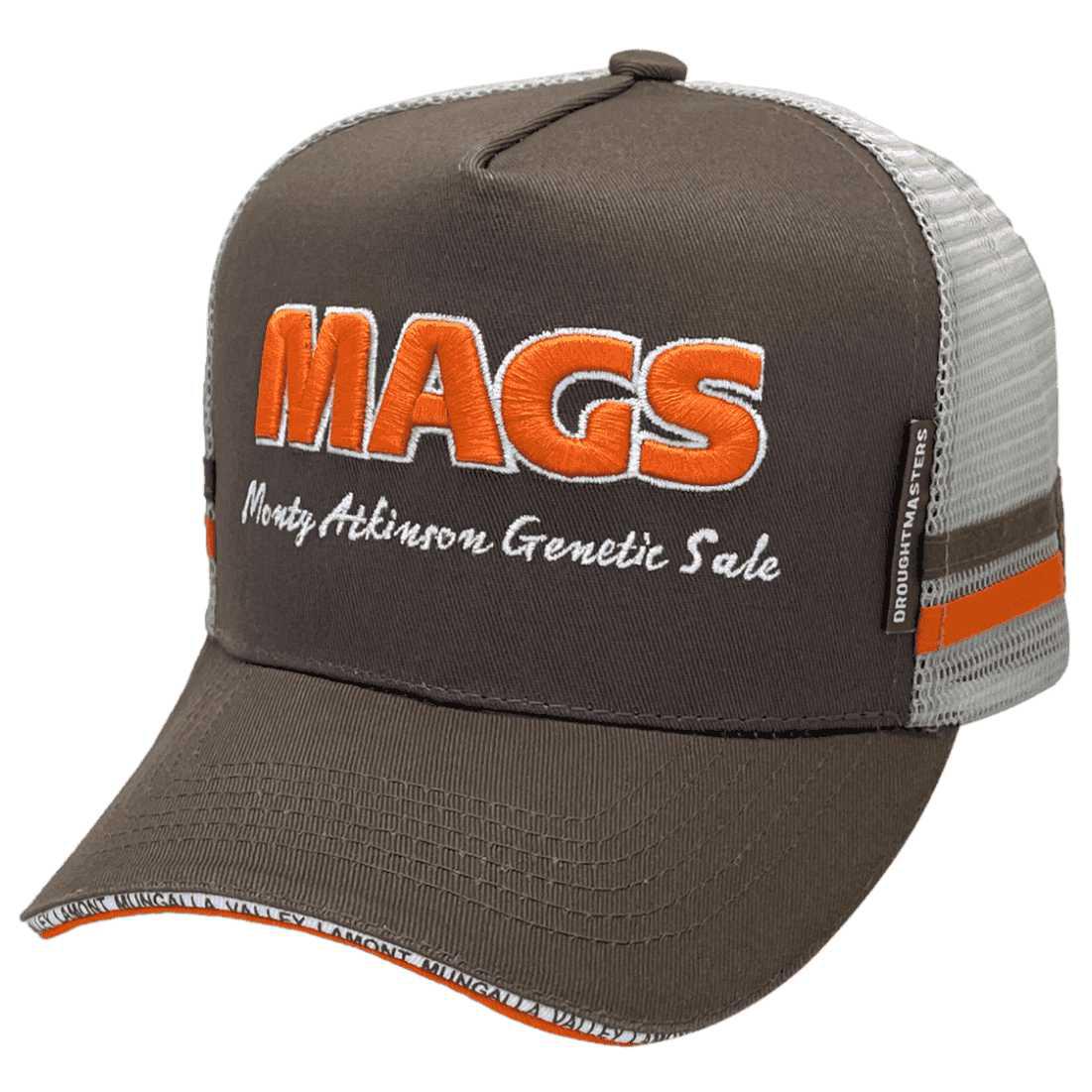 MAGS Monty Atkinson Genetic Sale Ipswich Qld HP Original Power Aussie Trucker Hat with Australian Head Fit Crown and Double Sidebands