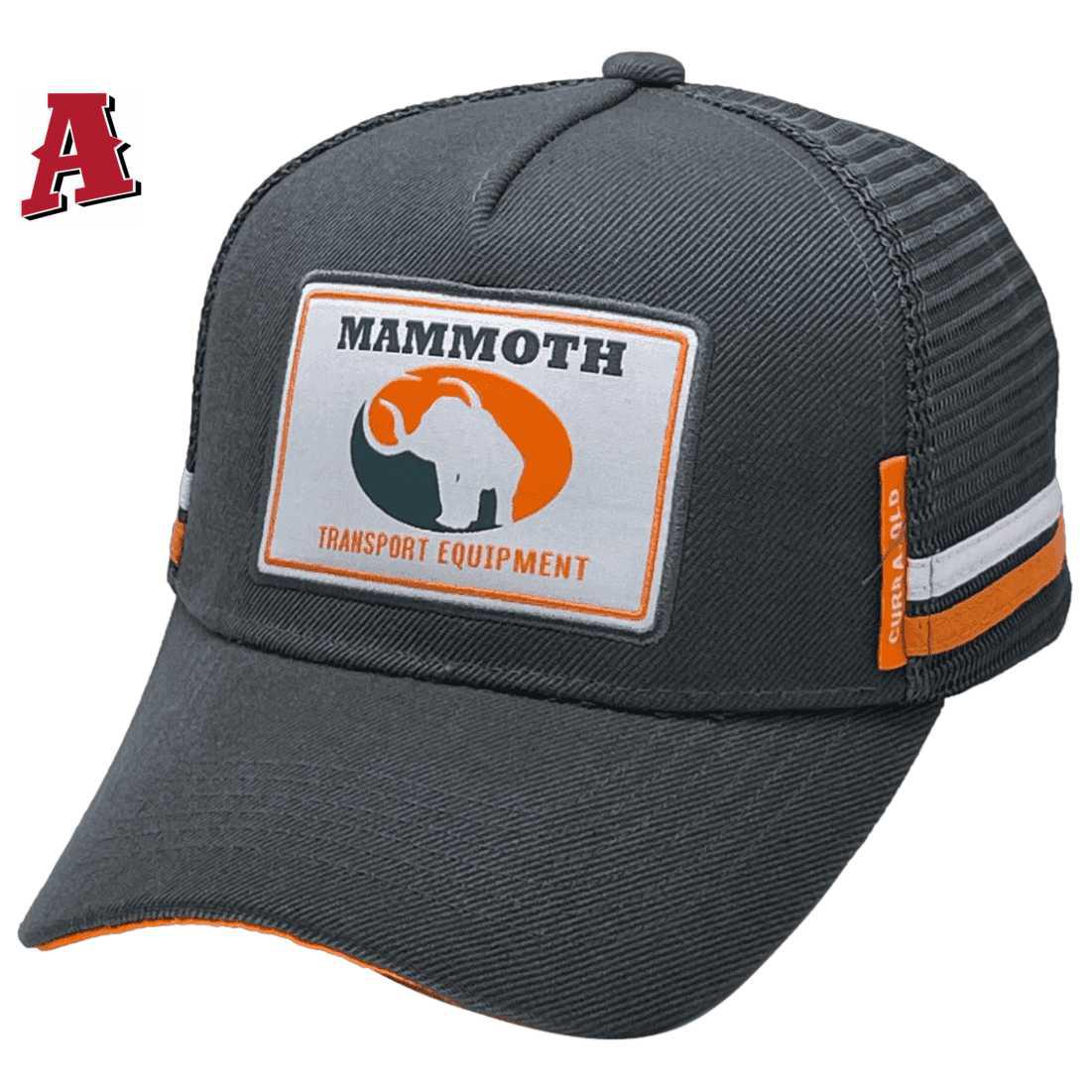 Mammoth Transport Equipment Wynnum QLD LP Basic Aussie Trucker Hats with 2 Side Bands and Australian Head Fit Crown