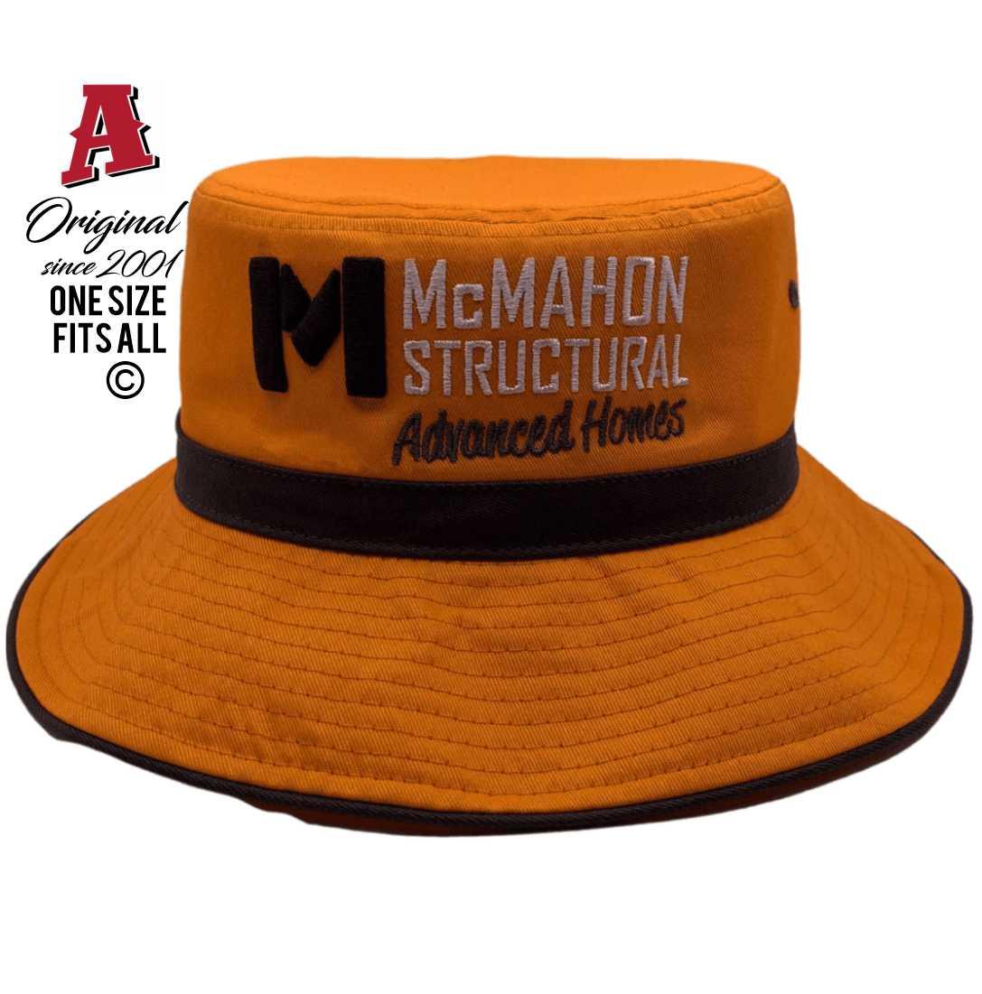 McMahon Structural Advanced Homes Aussie Bucket Hats One Size Orange Black
