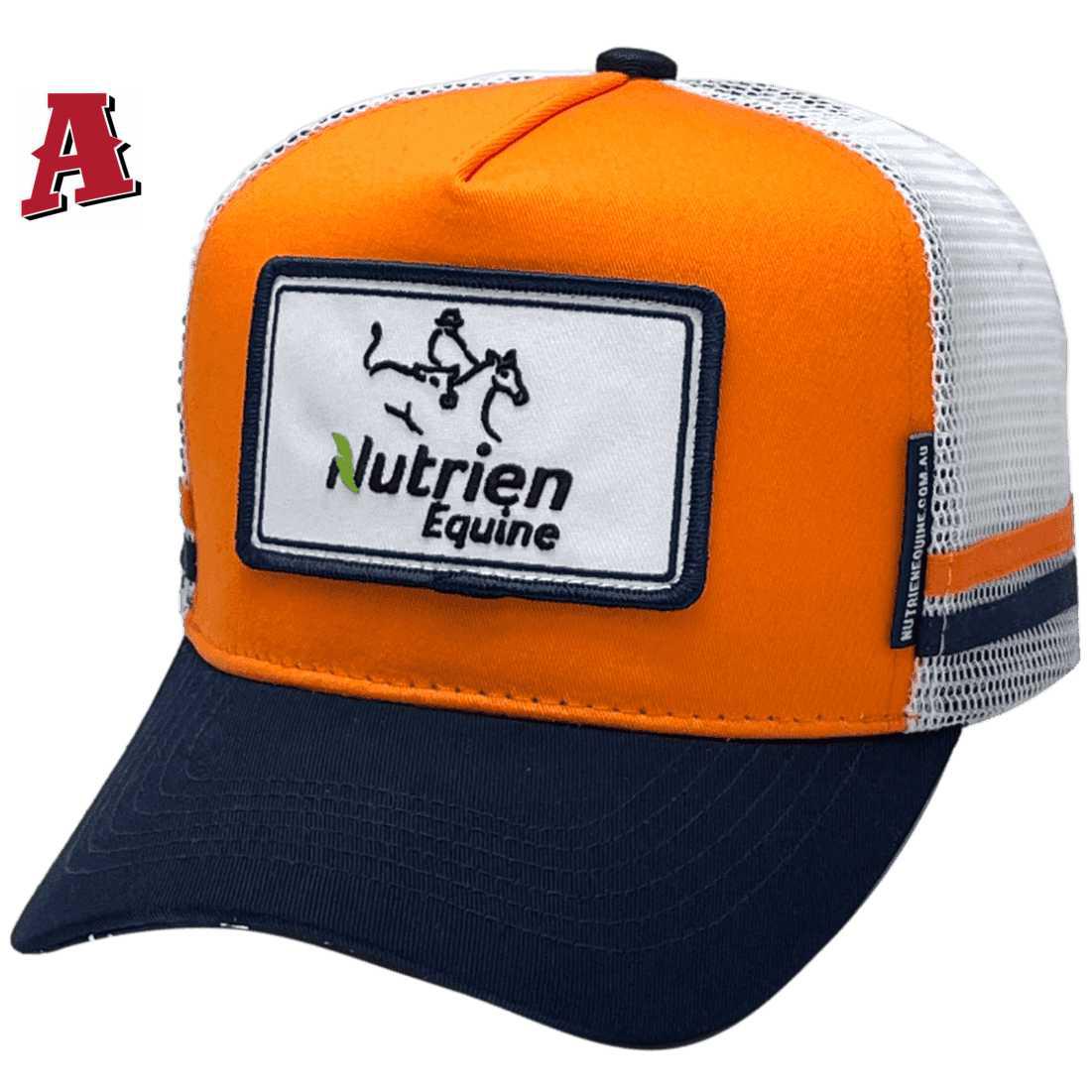 Nutrien Equine Tamworth NSW HP Midrange Aussie Trucker Hats with Australian Head Fit Crown