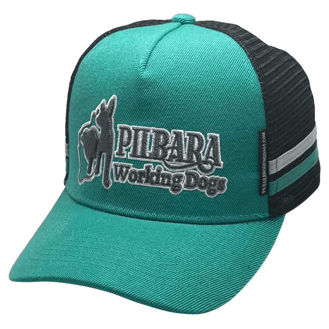 Pilbara Working Dogs (Teal) LP Midrange Aussie Trucker Hat