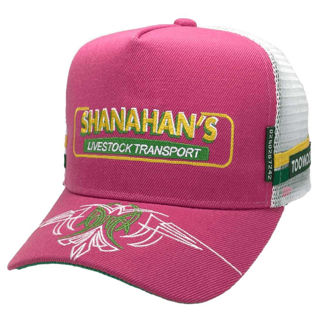 Shanahans Livestock Transport Wodonga VIC and Toowoomba QLD HP Original Power Trucker Aussie Hat with Double Side Bands