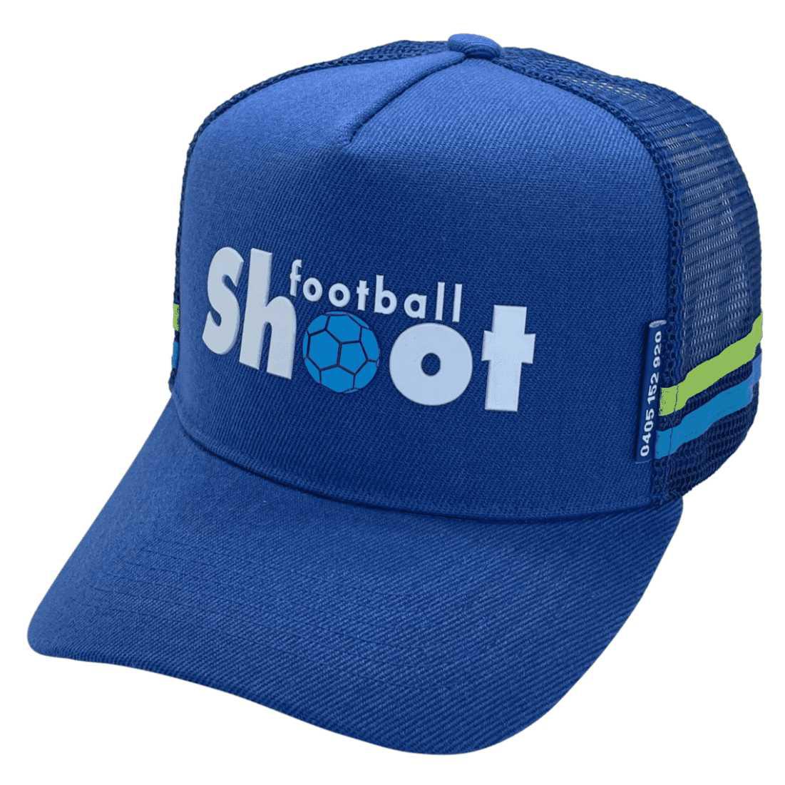 Shoot Football Port Macquarie NSW HP Original Basic Aussie Trucker Hats with Australian Youth Head Fit crown