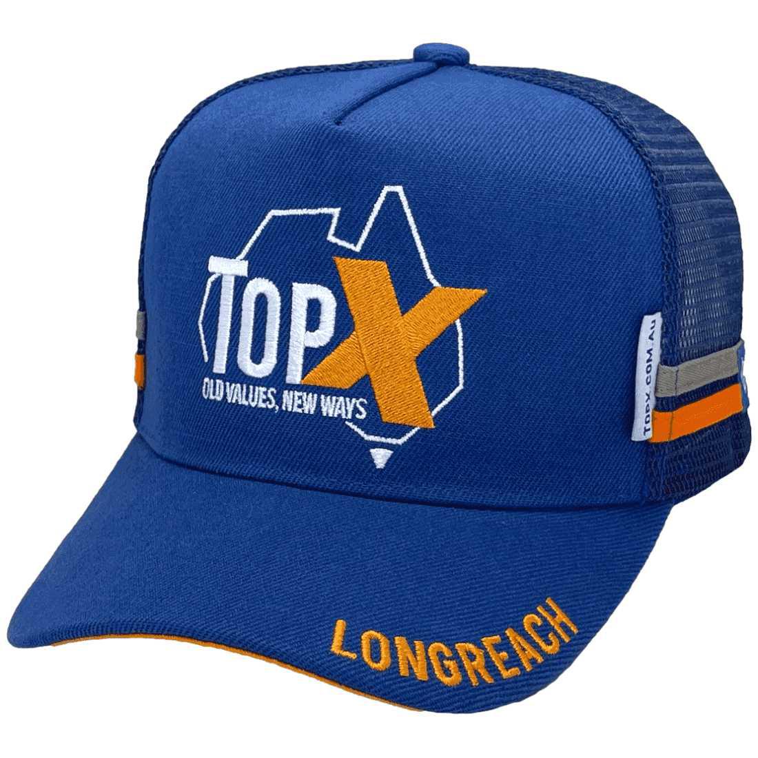 TopX Property & Livestock Marketing Original Midrange Aussie Trucker Hat with 2 Side Bands