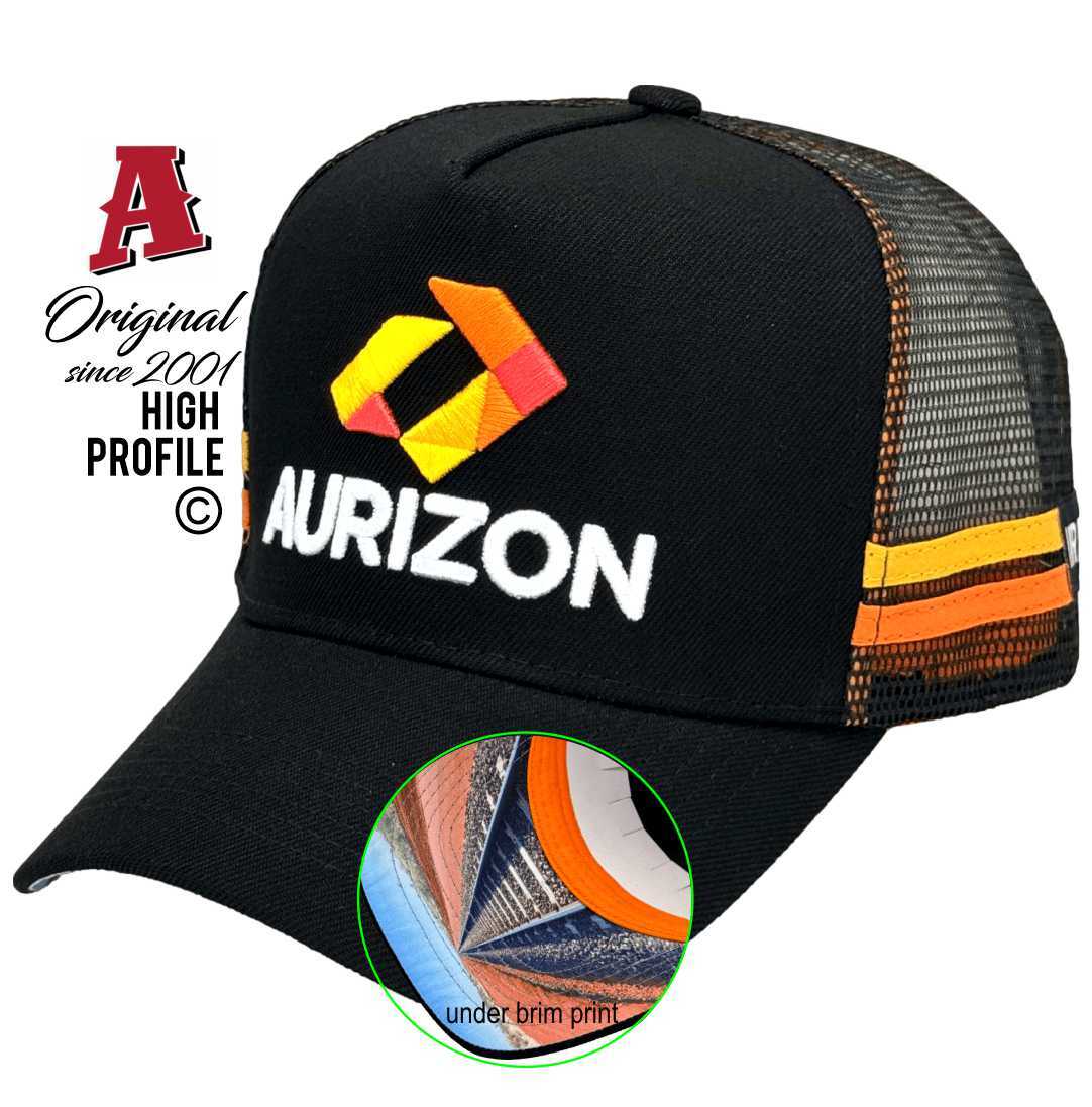 Aurizon Alice Springs NT Power Aussie Trucker Hats with Australian HeadFit Crown & Duel SideBands with Snapback rear Closure Transport