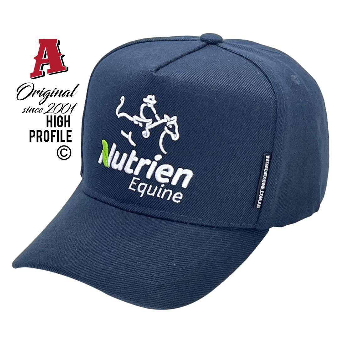 Nutrien Equine Tamworth NSW 2340 HP Midrange Aussie Trucker Hats Australian HeadFit Crown & snapback rear closure navy livestock Local Events