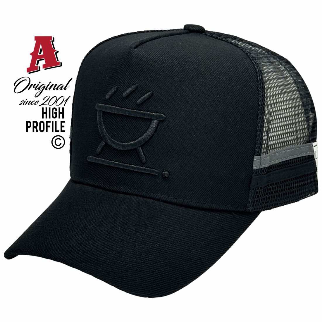 Lands End Pastoral Company Katherine NT 0852 HP Midrange Aussie Trucker Hats Australian HeadFit Crown & Double SideBands snapback rear closure black Livestock