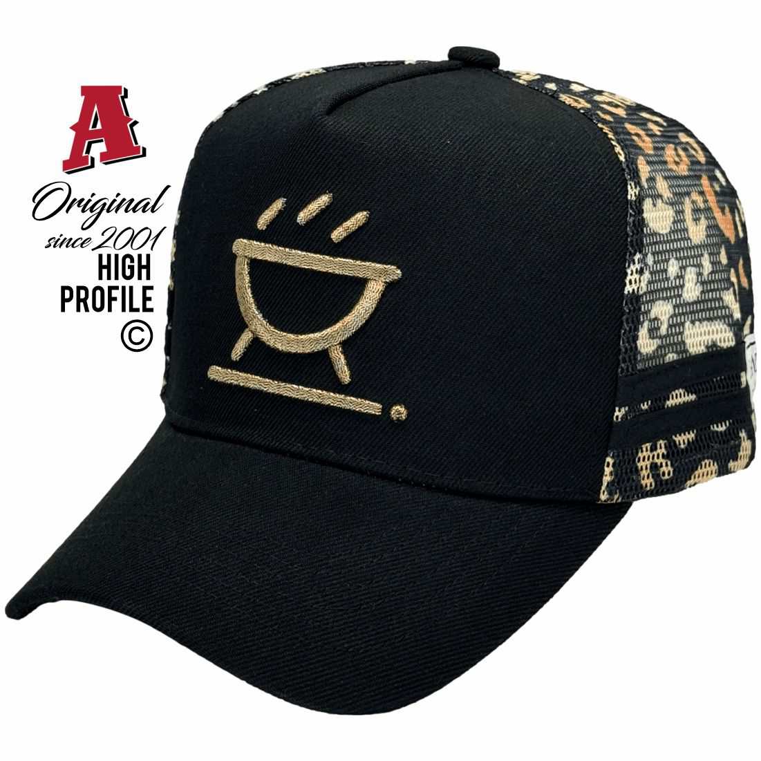 Lands End Pastoral Company Katherine NT 0852 HP Midrange Aussie Trucker Hats Australian HeadFit Crown & Double SideBands snapback rear closure black Livestock