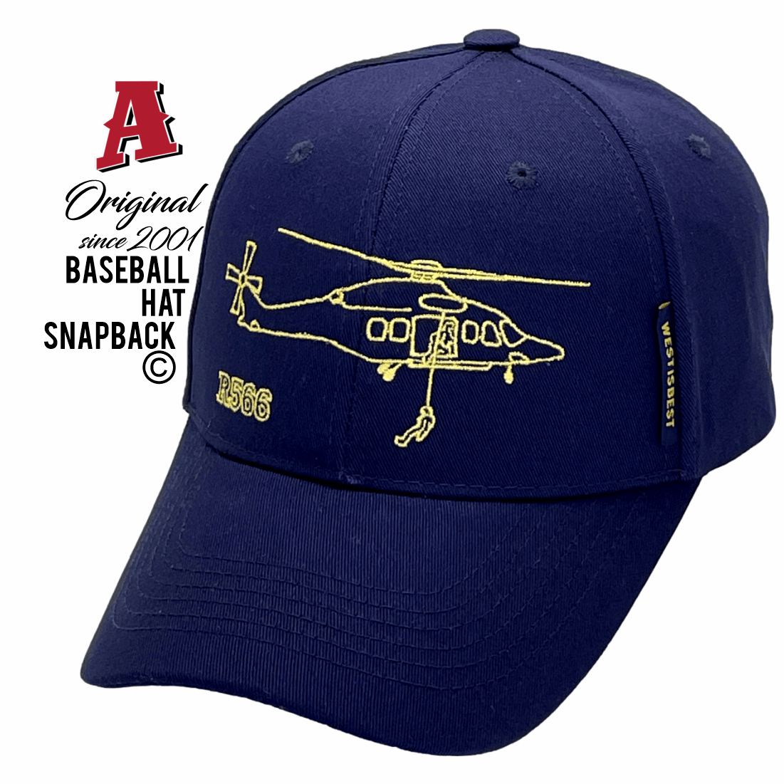 R566 Helicopter Cleveland QLD 4163 baseball Aussie Trucker Hats Australian HeadFit Crown navy Transport