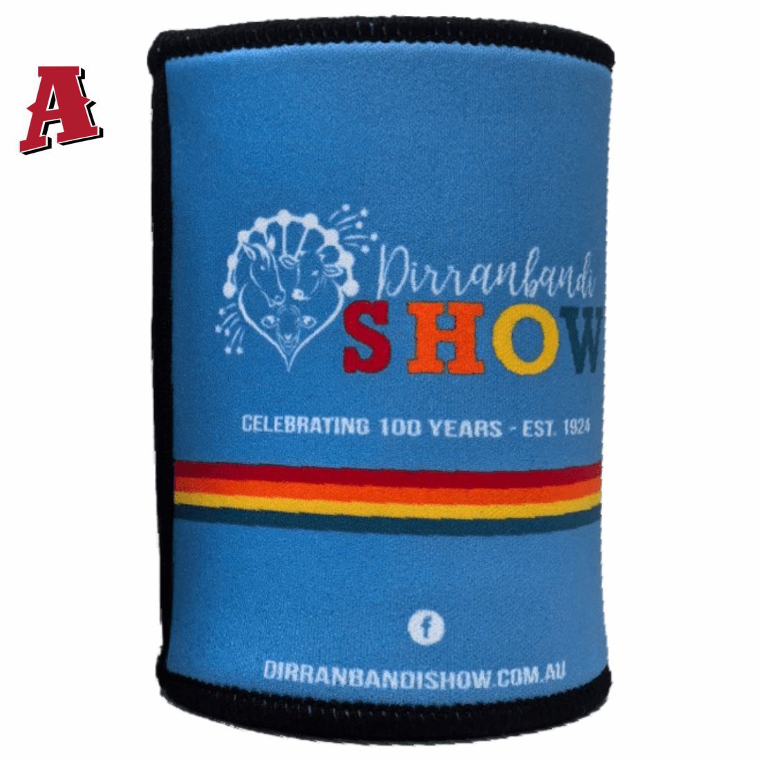 Dirranbandi Show Dirranbandi QLD 4486 Aussie Custom Stubby Holder, Koozie, 5mm Premium Neoprene with Glued & Stitched Seams Black light blue Local Events