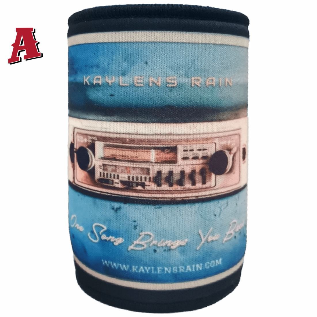 Kaylens Rain Swansea NSW 2281 Aussie Custom Stubby Holder, Koozie, 5mm Premium Neoprene with Glued & Stitched Seams Black Entertainer