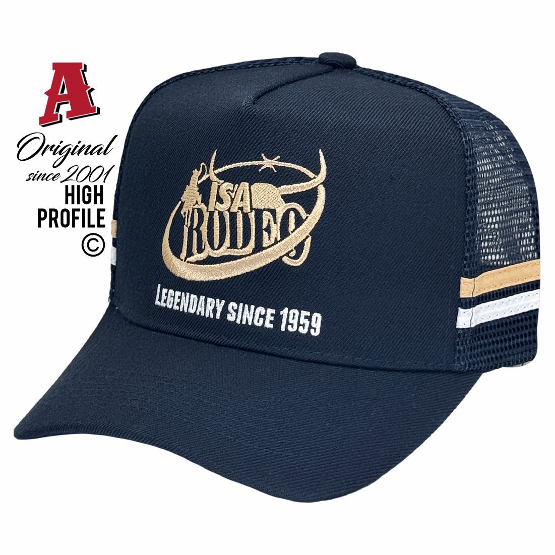 Mt Isa Rodeo Mt Isa QLD 4825 HP Basic Aussie Trucker Hats Australian Head Fit Crown & Double SideBands snapback rear closure black Local Events